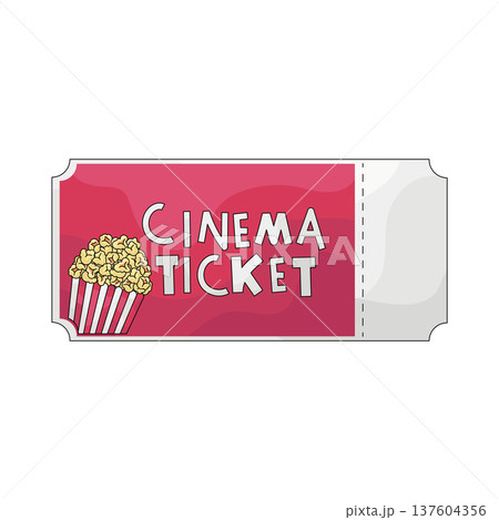 Illustration of cinema ticket 137604356