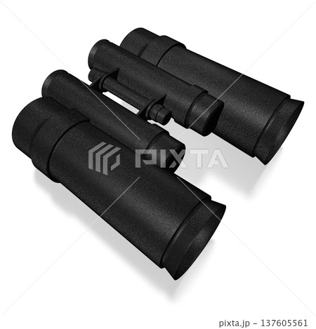 Binoculars on white background - 3D illustration Binoculars on white background - 3D illustration 137605561
