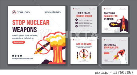 Stop Nuclear Weapons Campaign Social Media Post Cartoon Hand Drawn Background Illustration Stop Nuclear Weapons Campaign Social Media Post Cartoon Hand Drawn Background Illustration 137605867