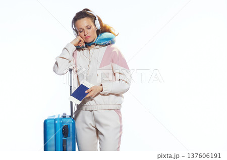 Woman Traveler Checking Passport Before Departure Woman Traveler Checking Passport Before Departure 137606191