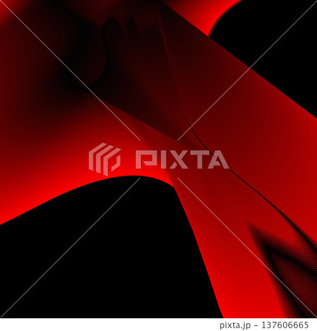 Abstract dynamic red and black 3D wave background 137606665