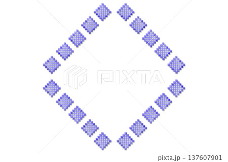 Surrealistic pink with rhomb from spotted blocks 137607901