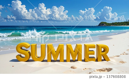 summer 背景:ビーチ 生成AI素材 summer 背景:ビーチ 生成AI素材 137608808