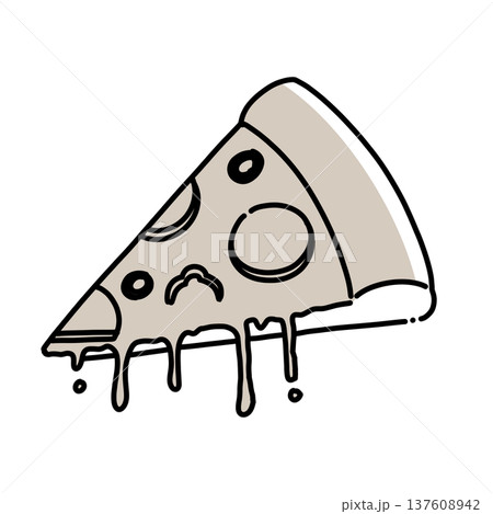 シンプルなピザのイラスト 137608942