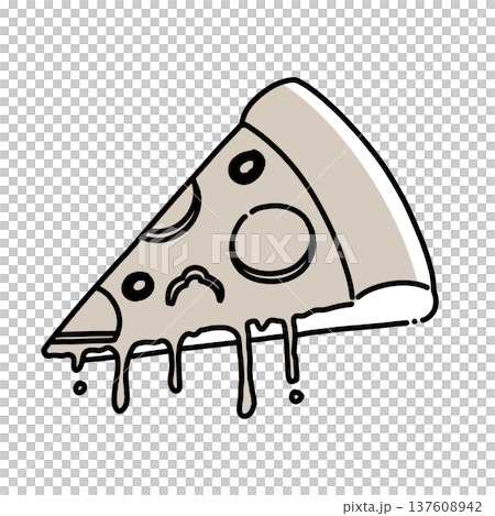 シンプルなピザのイラスト 137608942