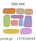 Colorful Rounded Rectangle Text Box Shape Set, Pastel Label Badge Clipart, Hand Drawn Doodle Color Text Banner, Abstract Rounded Shape Design Element, Vector Illustration 137608944