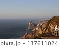 Panoramic View of Rugged Cliffs and Sea Stacks at Cabo da Roca, Portugal 137611024