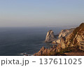 Panoramic View of Rugged Cliffs and Sea Stacks at Cabo da Roca, Portugal 137611025