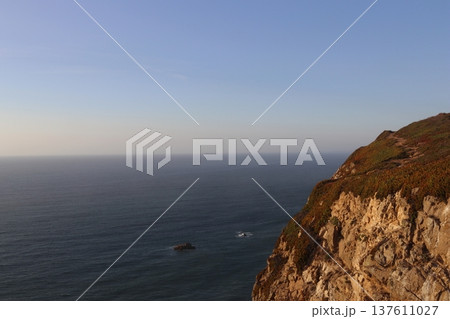 Cabo da Roca Cliffs and Atlantic Ocean Landscape at Sunset, Portugal Cabo da Roca Cliffs and Atlantic Ocean Landscape at Sunset, Portugal 137611027