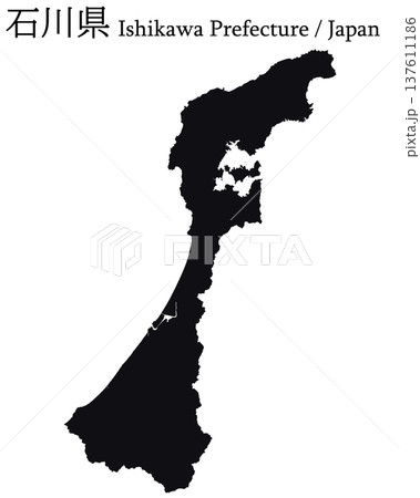 日本のベクターイラスト地図素材:石川県全体地図 日本のベクターイラスト地図素材:石川県全体地図 137611186