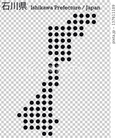 日本のベクターイラスト地図素材:石川県全体地図 日本のベクターイラスト地図素材:石川県全体地図 137611189