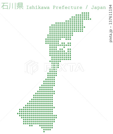 日本のベクターイラスト地図素材:石川県全体地図 日本のベクターイラスト地図素材:石川県全体地図 137611194