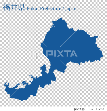 Vector illustration map of Japan: Fukui prefecture map Vector illustration map of Japan: Fukui prefecture map 137611284
