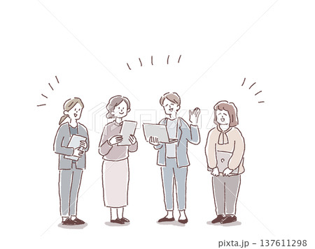 働く女性のイラスト 働く女性のイラスト 137611298