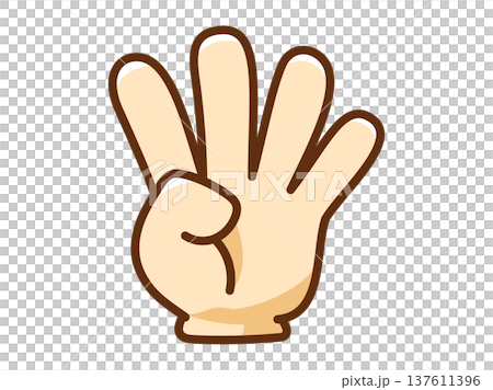 ハンドアイコン_カラー_4本指 137611396
