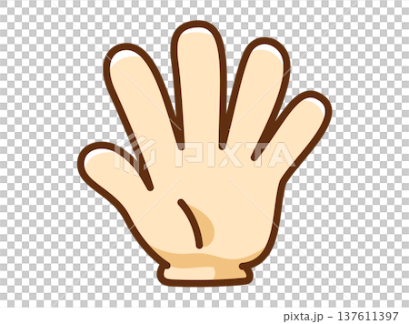 Hand icon_Color_Five fingers Hand icon_Color_Five fingers 137611397