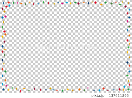 17色のキラキラアイコンESG・SDGsカラーフレーム 137611896