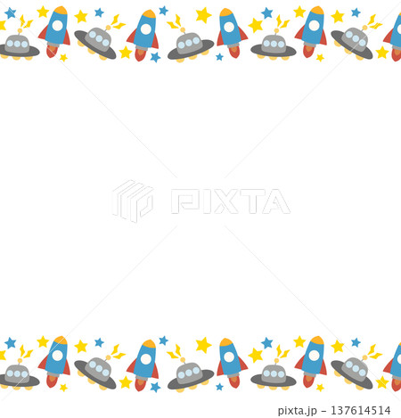 ユーフォーとロケットのフレーム 137614514