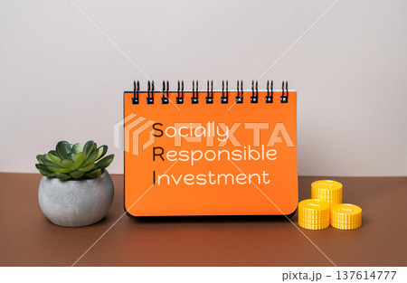 Socially responsible investment or SRI is an investment strategy that considers both financial return and social or environmental impact. Ethical investing, sustainability, and responsible finance. Socially responsible investment or SRI is an investment strategy that considers both financial return and social or environmental impact. Ethical investing, sustainability, and responsible finance. 137614777