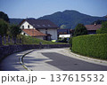 Panoramic view of the town of Sentjur in Slovenia with mountains in the background 137615532