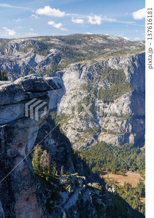 Scenic summer landscape in Yosemite National Park with mountains, forest, and sky Scenic summer landscape in Yosemite National Park with mountains, forest, and sky 137616181