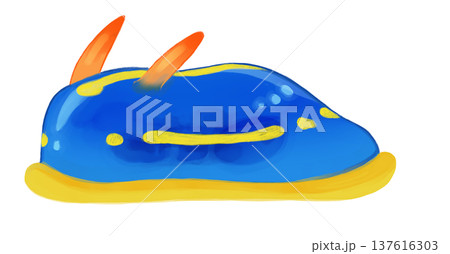 アオウミウシのイラスト アオウミウシのイラスト 137616303