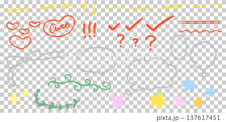 Handwritten speech bubble set Handwritten speech bubble set 137617451