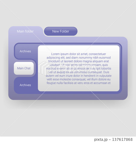 Modern User Interface Folder Dashboard for Chat Archives Management 137617868