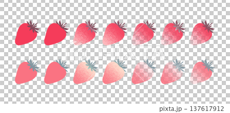 シンプルでレトロな苺のイラスト 137617912