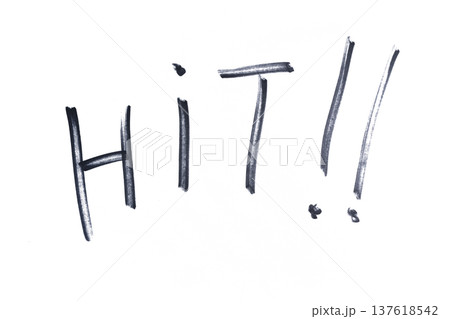 the word Hit written in black marker 137618542