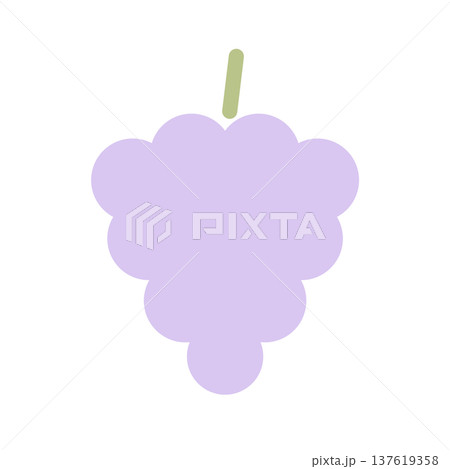 ぶどうのシンプルアイコン（パープル・フラット） 137619358