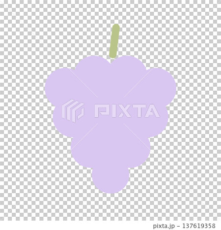 ぶどうのシンプルアイコン（パープル・フラット） 137619358