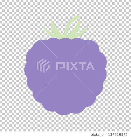 ブラックベリーのシンプルアイコン（パープル・フラット） 137619375