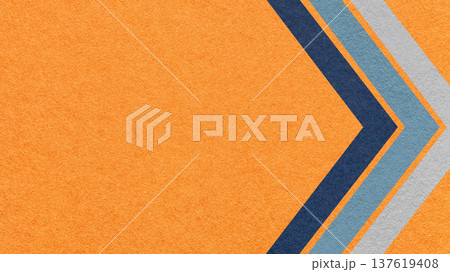 Orange paper texture background with blue chevron corner stripes and copy space for banner, presentation, template Orange paper texture background with blue chevron corner stripes and copy space for banner, presentation, template 137619408