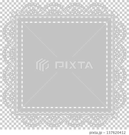 Elegant lace frame in gray Elegant lace frame in gray 137620412