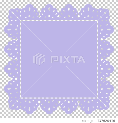 Elegant lace frame in purple Elegant lace frame in purple 137620416