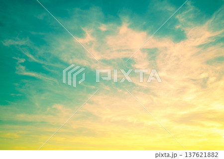 Colorful cloudy sky at sunset. Gradient color. Sky texture, abstract nature background Colorful cloudy sky at sunset. Gradient color. Sky texture, abstract nature background 137621882