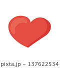 Simple red heart illustration symbolizing love and romance 137622534