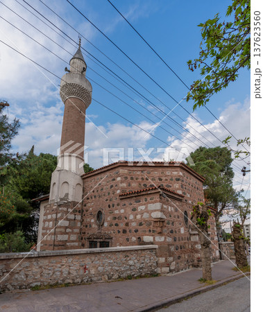 Meteorites Mosque, or Goktasli Cami, a historic stone and brick mosque with minaret in Manisa, Turkey Meteorites Mosque, or Goktasli Cami, a historic stone and brick mosque with minaret in Manisa, Turkey 137623560
