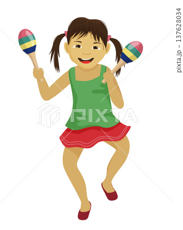 Girl Playing Maracas Girl Playing Maracas 137628034