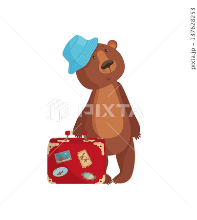 Bear with Travel Suitcase 137628253