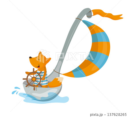 Fox Sails in Teaspoon Boat Fox Sails in Teaspoon Boat 137628265