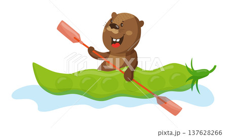 Beaver Paddles in Pea Pod Boat 137628266