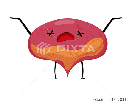 Exhausted Bladder Illustration Exhausted Bladder Illustration 137628310