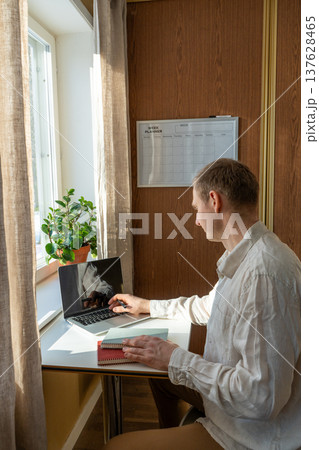 Remote Work From Home Office Lifestyle. Remote Work From Home Office Lifestyle. 137628465