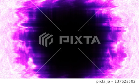 Electric magenta portal with glitch-like streaks and distorted energy framing a central black void Electric magenta portal with glitch-like streaks and distorted energy framing a central black void 137628502