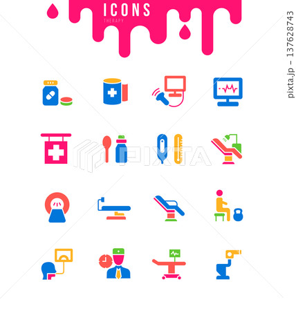 Set of Simple Icons of Therapy Set of Simple Icons of Therapy 137628743