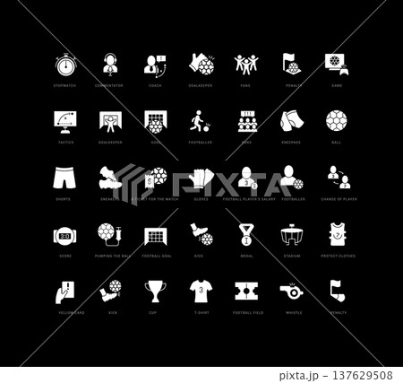 Set of simple icons of Football 137629508