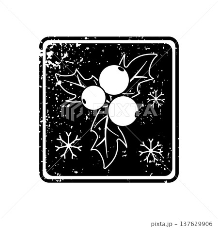 Holly and Snowflakes 137629906