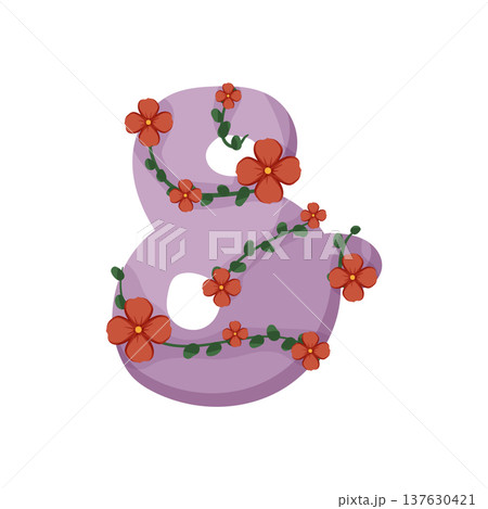 Ampersand and Eight with Flowers Ampersand and Eight with Flowers 137630421